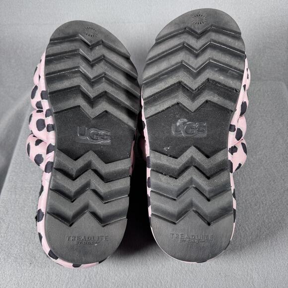 UGG Oh Yeah Slide Leopard Pink Black Shearling SandalsFur Lined‎ Womens Shoes 10 - Picture 11 of 12